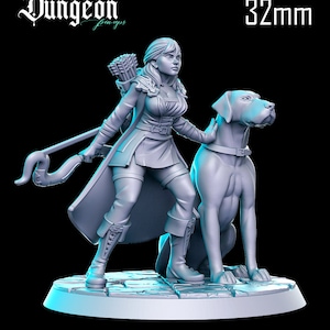 Ranger Explorer Pin-Up Miniature for Tabletop RPGs | Dungeon Pin-Ups | Dungeons and Dragons