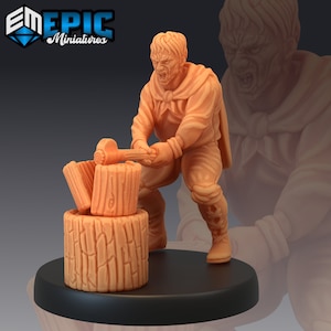 Village Lumberjack, Male Human - Epic Miniatures | Dungeons & Dragons | Pathfinder | Tabletop