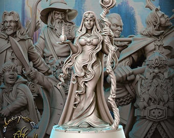 Miriel, maga elfa femmina - RN Estudio Miniatura stampata / Dungeons & Dragons / Pathfinder / Da tavolo