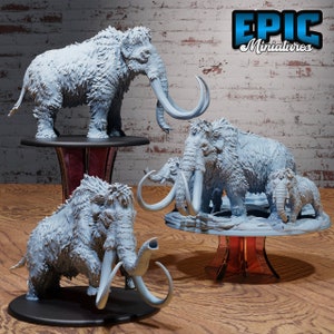 Ice Age Madness, Mammoth (Huge Miniature) - Epic Miniatures | Dungeons & Dragons | Pathfinder | Tabletop