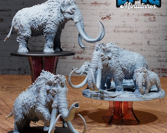 Ice Age Madness, Mammut (Riesige Miniatur) - Epic Miniatures | Dungeons & Dragons | Pfadfinder | Tischplatte
