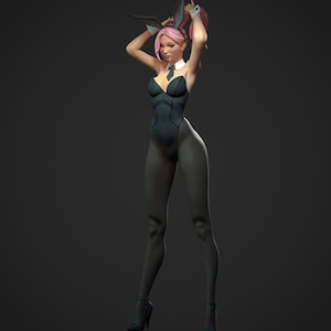 Bunny Costume Girl, Pin-Up Miniature for Tabletop RPGs | Hip & Waist | Dungeons and Dragons