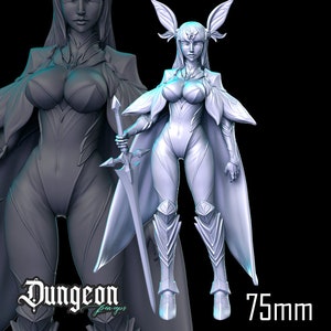 Pink Samurai Pin-Up Miniature for Tabletop RPGs | Dungeon Pin-Ups | Dungeons and Dragons