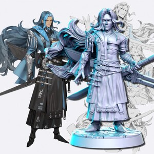 Fighter or Ranger Miniature for Tabletop RPGs | Neokingdoms STL Vol 1. | Dungeons and Dragons