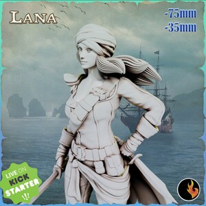 Lana, Pirate - Pirate Girls STL, Miniature for Tabletop Rpgs | Dungeons ...