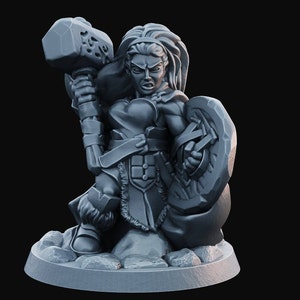 Female Dwarf Warrior  for Tabletop RPGs | Heroes of the Realm Kickstarter | Dungeons and Dragons