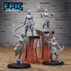 Female Gith Mind Eater Slave Rebels - Epic Miniatures | Dungeons & Dragons | Pathfinder | Tabletop