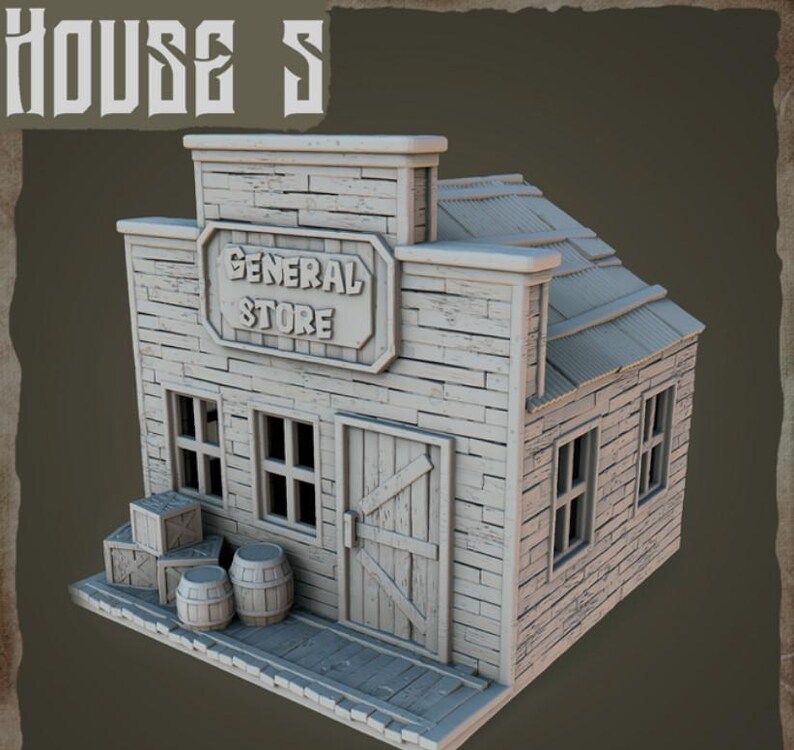 Frontier General Store – Wild West Terrain | Summoner's Circle Minis - Etsy