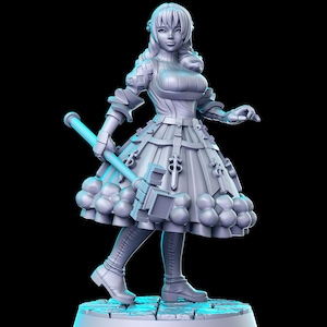 Scarlett, Cleric - RN Estudio Printed Miniature | Dungeons & Dragons | Pathfinder | Tabletop