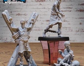 Prisionero viejo (humano), Prison Break n.º 5132-5134 - Epic Miniatures / Dungeons & Dragons / Pathfinder / Juegos de mesa