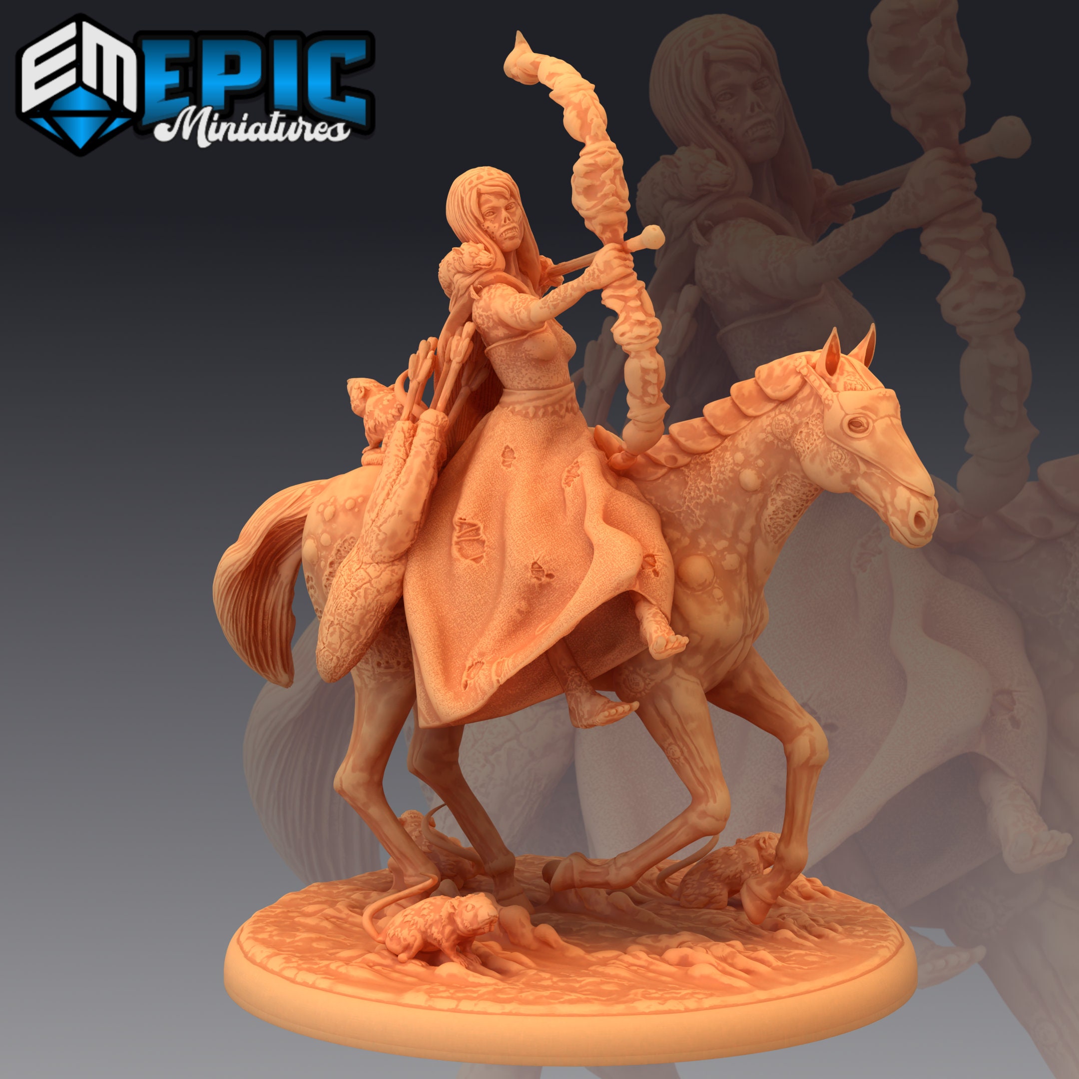 Horseman of Pestilence  (Large Creature) - Epic Miniatures | Dungeons & Dragons | Pathfinder | Tabletop
