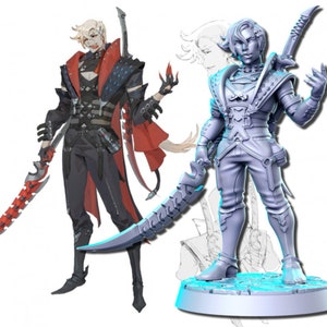 Fighter or Ranger Miniature for Tabletop RPGs | Neokingdoms STL Vol1. | Dungeons and Dragons