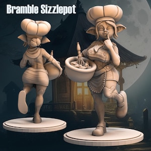 Bramble Sizzlepot, Goblin Chef | Anexeo&#39;s Forge | Goblin Village  | Great for RPG | D&D | Pathfinder | Wargames |