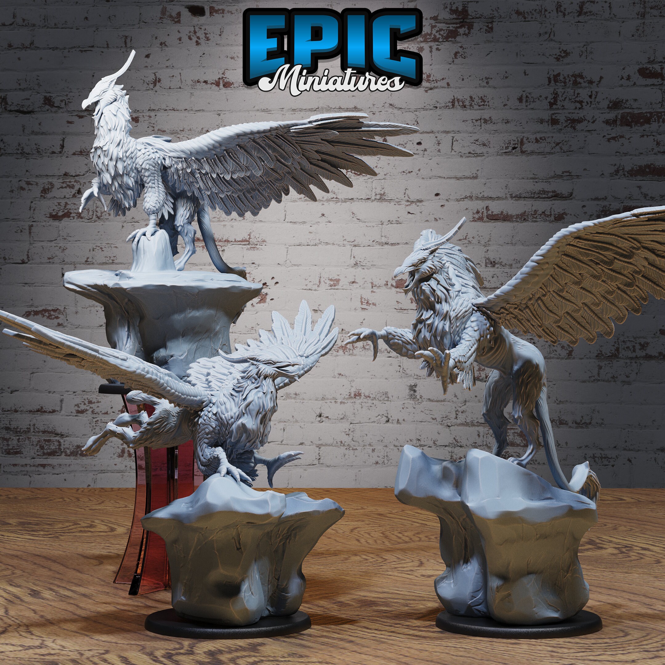 Longbeak Griffin (Large Creature) - Epic Miniatures | Dungeons & Dragons | Pathfinder | Tabletop