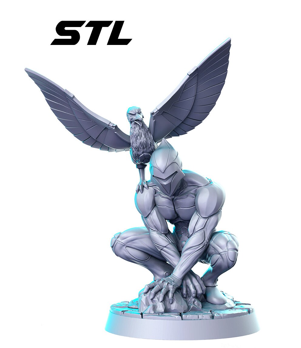 Quicksilver W/ Tally Hawk Silver Hawk - RN Estudio Printed Miniature ...