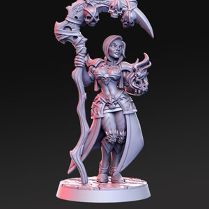 Deera, Female Necromancer - RN Estudio Printed Miniature | Dungeons & Dragons | Pathfinder | Tabletop