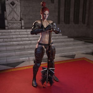 Captain Rhea, Pin Up Miniature for Tabletop RPGs |  QB Miniatures, Maidens of the Matriarchy | Dungeons and Dragons