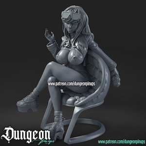 Nikki Volume, Pin-Up Miniature for Tabletop RPGs | Dungeon Pin-Ups | Dungeons and Dragons