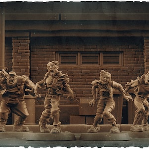 Fungal Zombies - Kraken Apocalypse Dawn Printed Miniature | Dungeons & Dragons | Pathfinder | Tabletop