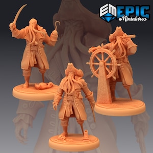 Captain Ahathid, Deep One Pirate - Epic Miniatures | Dungeons & Dragons | Pathfinder | Tabletop