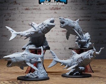 Zombie Shark (Large Creature) - Epic Miniatures | Dungeons & Dragons | Pathfinder | Tabletop