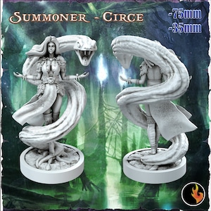 Circe, Elf Druid, Miniature for Tabletop RPGs | Fantasy Elf Girls STL Vol 1. | Dungeons and Dragons