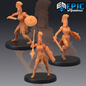 Gladiator, female Human - Epic Miniatures | Dungeons & Dragons | Pathfinder | Tabletop