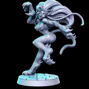 Felicia, Tabaxi Monk - RN Estudio Printed Miniature | Dungeons & Dragons | Pathfinder | Tabletop
