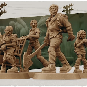 Wasteland Family, Apocalypse Survivors - Kraken Apocalypse Dawn Printed Miniature / Dungeons & Dragons / Pathfinder / Tabletop