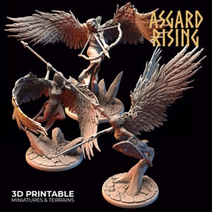 Valkyrie Miniature for Tabletop Games | Asgard Rising | Dungeons and Dragons