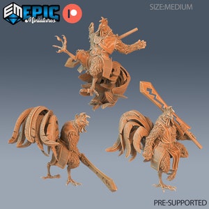 Rooster Warrior - Epic Miniatures | Dungeons & Dragons | Pathfinder | Tabletop