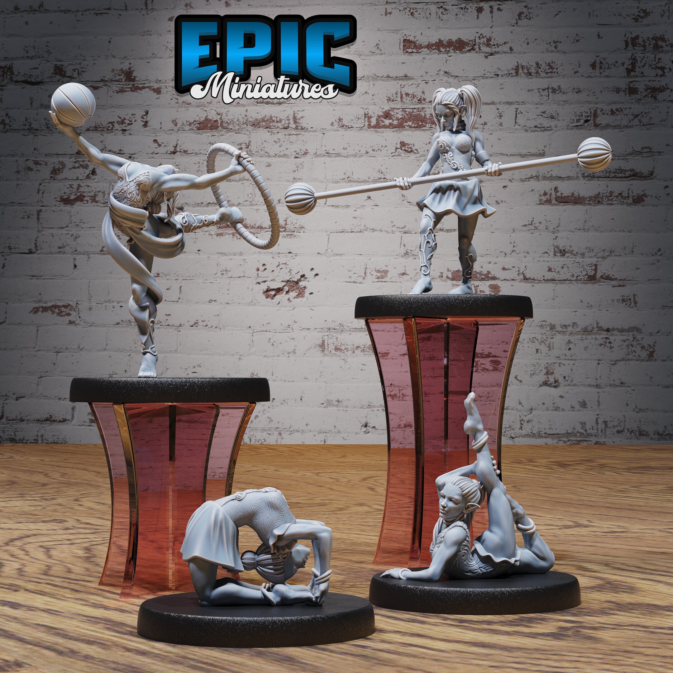 Fantasy Carnival Elf Contortionist Acrobat - Epic Miniatures | Dungeons & Dragons | Pathfinder | Tabletop