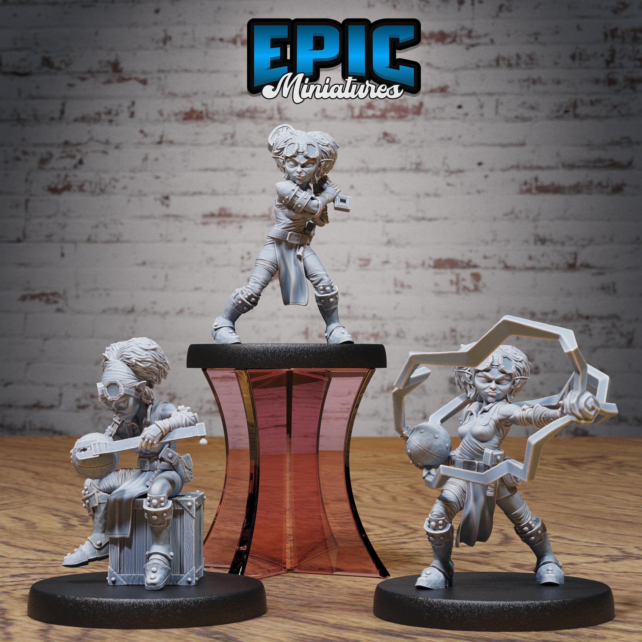 Female Gnomish Tinkerer - Epic Miniatures | Dungeons & Dragons | Pathfinder | Tabletop
