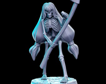 Skeleton, Female Undead - RN Estudio Printed Miniature | Dungeons & Dragons | Pathfinder | Tabletop