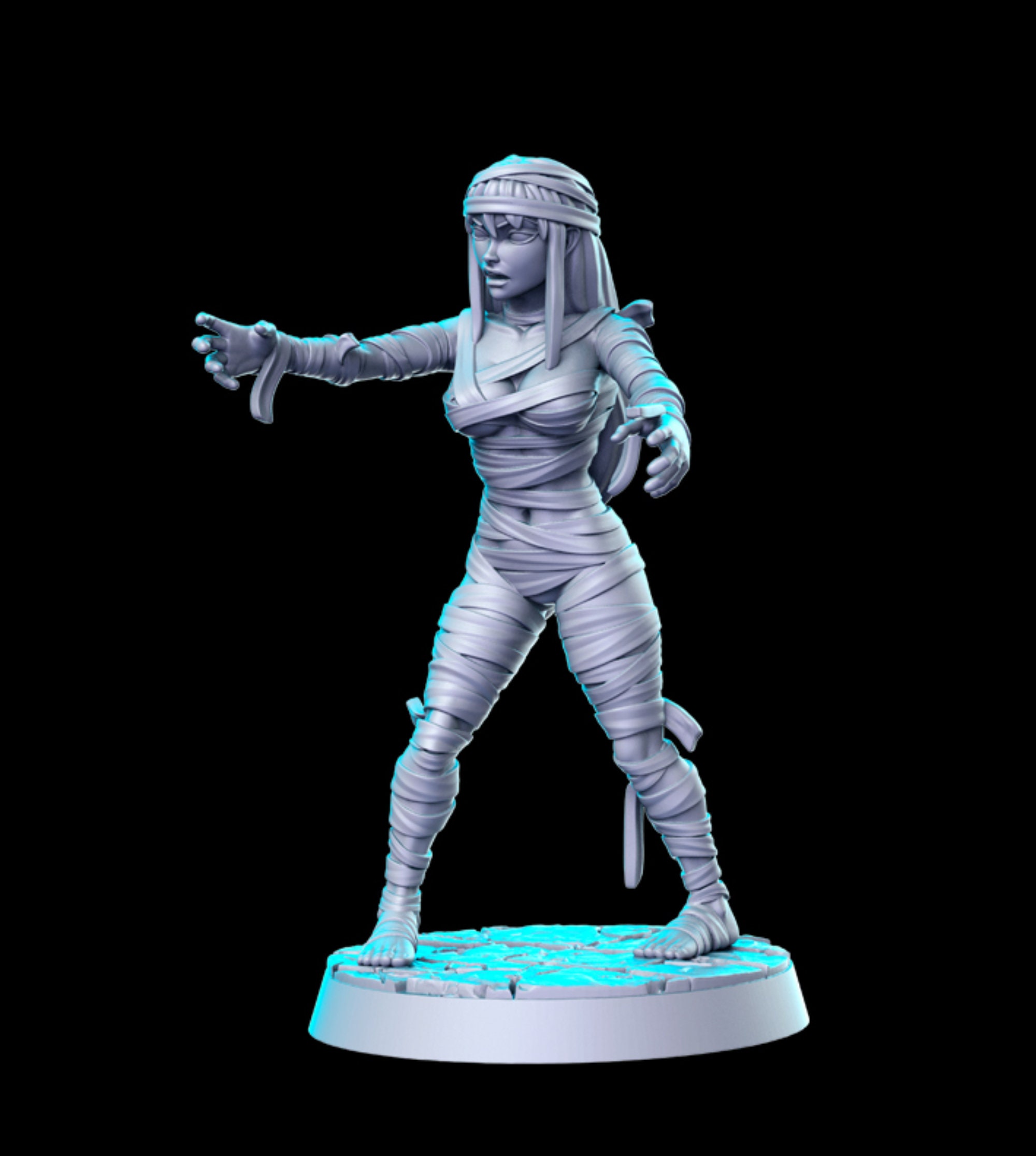 Mummy, Female Undead - RN Estudio Printed Miniature | Dungeons & Dragons |  Pathfinder | Tabletop