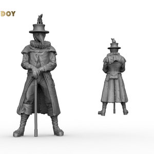 Plague Doctor Miniature for Tabletop RPGs  | Golden Heroes STL | Dungeons and Dragons