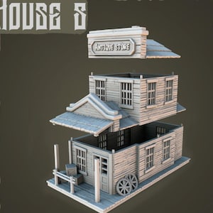 Antique Store - Wild West Building | 3D Printed Terrain for Tabletop Wargames & RPGs