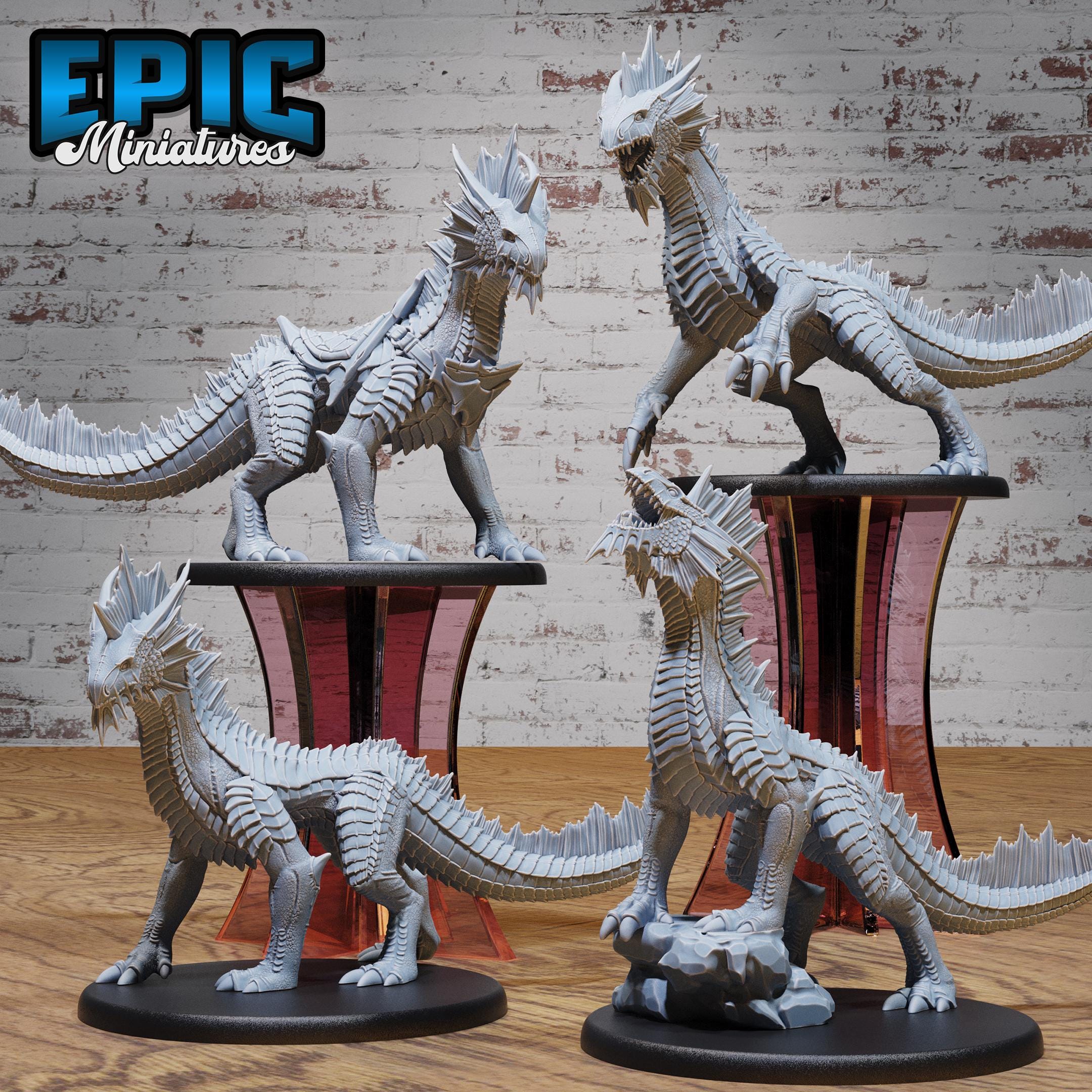 Silver Guard Drake (Large), Age of Dragons #4869-7871 for Tabletop RPGs | Dungeons and Dragons