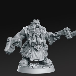 Grangir Thunderclap, Dwerg Artificer - RN Estudio Printed Miniatuur | Dungeons &Dragons | Pathfinder | Tafelblad