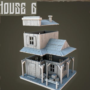 Frontier House – Wild West Building Terrain | Summoner&#39;s Circle Minis