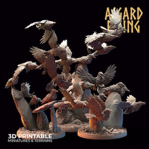 Raven Swarms (Large Creatures) - Asgard Rising | Dungeons & Dragons | Pathfinder | Tabletop