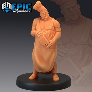 Village Cook, Male Human - Epic Miniatures | Dungeons & Dragons | Pathfinder | Tabletop