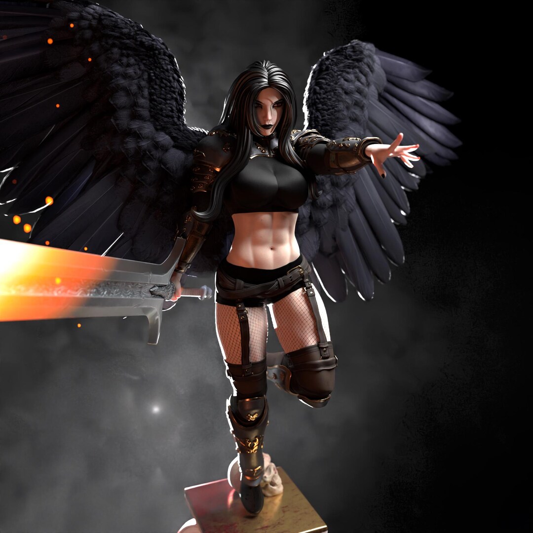 Fallen Saint Pin up Miniature for Tabletop Rpgs | QB Miniatures ...