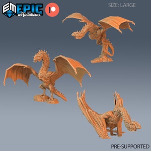 Cave Wyvern (Large Creature) - Epic Miniatures | Dungeons & Dragons | Pathfinder | Tabletop
