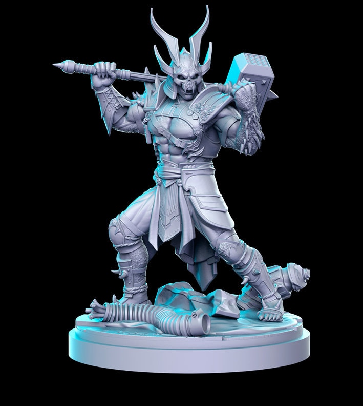 Fan Art Shao Kahn on Throne - MK - Statue 3D model 3D printable