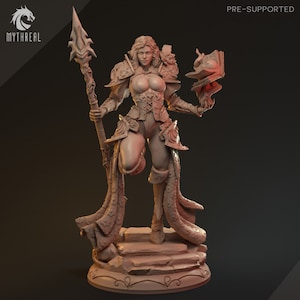 Mortsana Human Mage Pin-Up Miniature for Tabletop RPGs | Sisters of the Dawn | Dungeons and Dragons