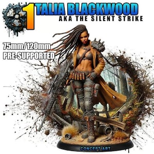 Talia Blackwood, The Silent Strike, KS21 Wasteland - Cosmondo | 3d Printed Miniature | Dungeons & Dragons | Pathfinder | Tabletop