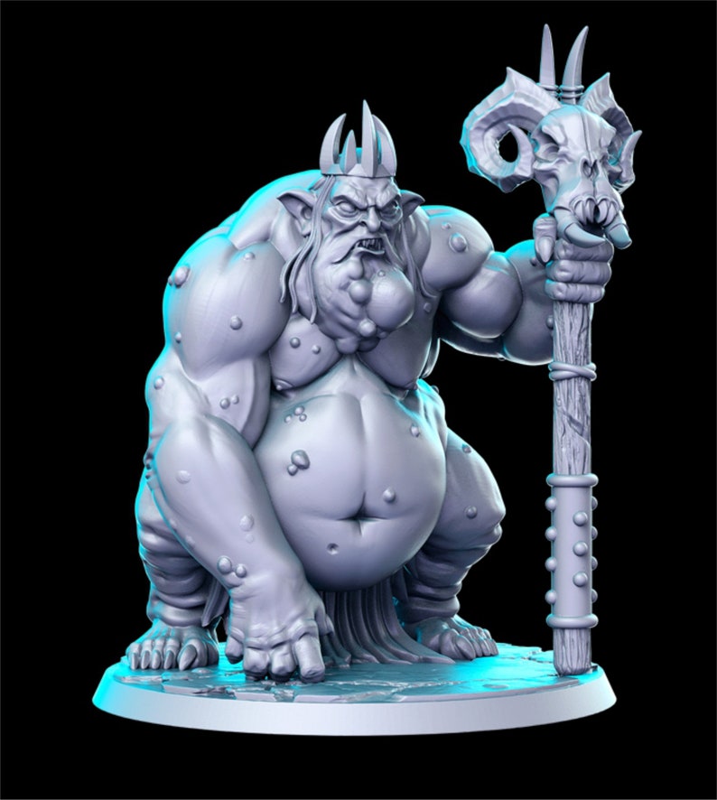Goblin King RN Estudio Printed Miniature Dungeons & Dragons Pathfinder Tabletop image 1