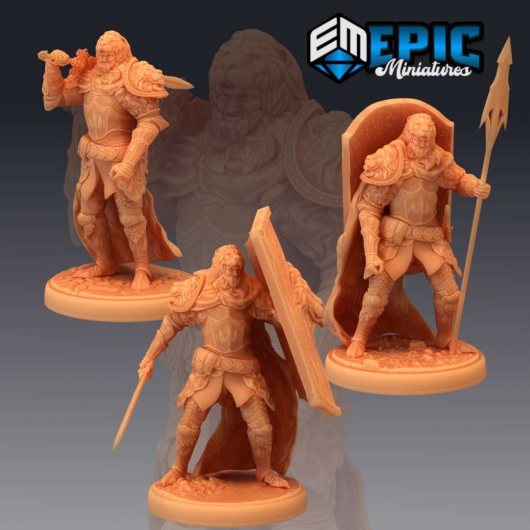 Human Epic Lion Knight Heracles, Male Human - Epic Miniatures | Dungeons & Dragons ...