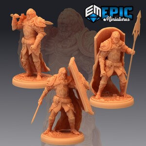 Lion Knight Heracles, Male Human - Epic Miniatures | Dungeons & Dragons | Pathfinder | Tabletop